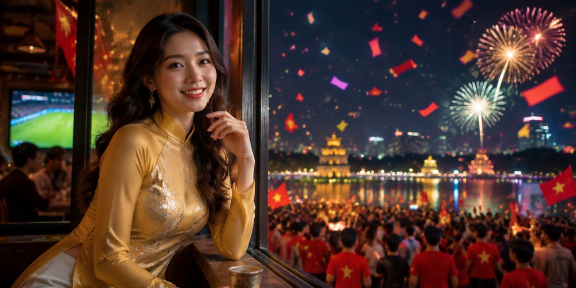 Người chơi xổ số tại Hà Nội với trang phục áo dài truyền thống