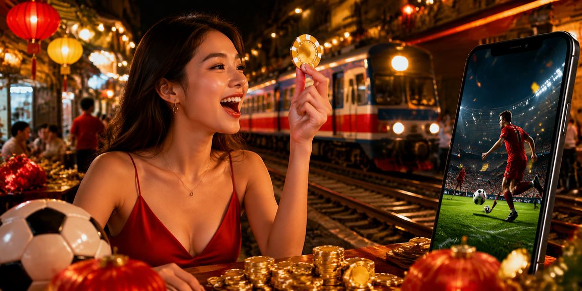 Người hâm mộ bóng đá tại Hà Nội xem trận đấu và đặt cược qua điện thoại vào ban đêm