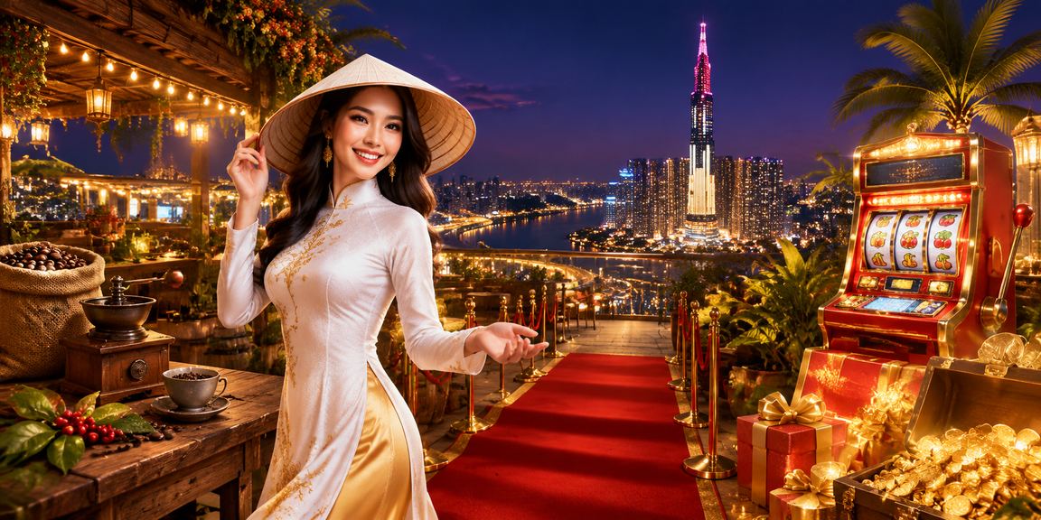 Người chơi slot game trên điện thoại tại TP.HCM với nón lá