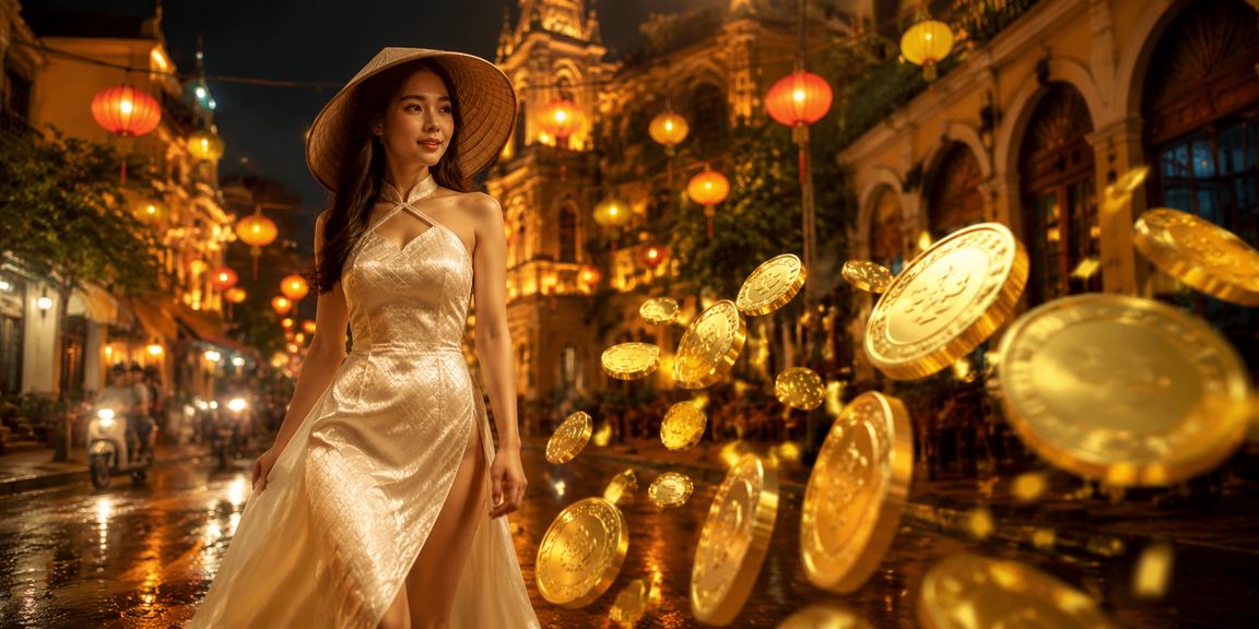 Người dùng tại TP.HCM xem soi kèo thể thao trực tuyến với chiếc nón lá truyền thống trong tay